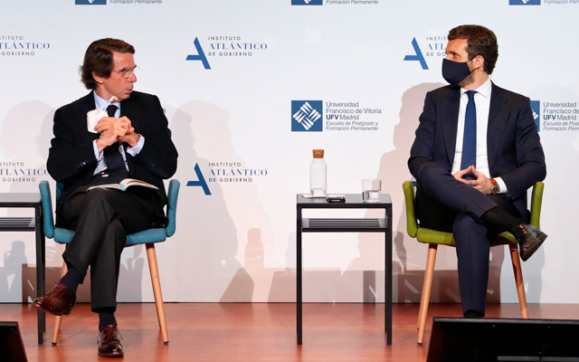 Encuentro entre José María Aznar y Pablo Casado en la UFV | Juan María Villagrán